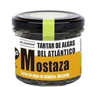 Tartar de Algas del Atlántico Bio Algamar 100g | Varias Variedades (Especias, Mostaza, Pepinillos y Alcaparras) | Veganos y Ecológicos (100 g, Mostaza)