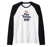 Tartas Antes del Día de Acción de Gracias para Chicos, Comidas Divertidas sobre Dudes Meme Camiseta Manga Raglan