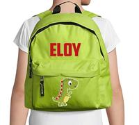 Tartas de pañales y más Mochila INFANTIL personalizada. Mochila infantil para el colegio. Personalizada con nombre. VUELTA AL COLE. Regalos personalizados. Diferentes modelos a elegir (Dino)