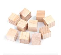 Tarugo de Pino Cuadrados de Madera Bloques de Madera para Fabricación de Rompecabezas, Artesanía, DIY(25mm （10 pcs）)