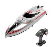 Taruor Barco de Juguete con Control Remoto de 30 Kmh con Recordatorio, bajo Consumo Energía, Funciones Fáciles Usar para un Tiempo Juego Más Prolongado, Barco en (Gris)