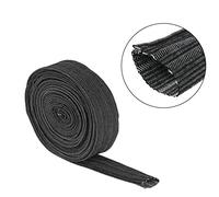 Taruor Cubierta de Cable de Mezclilla Protectora la Antorcha Soldadura para Manguitas Mezclilla para Mangueras Hidráulicas 25 Pies Negros