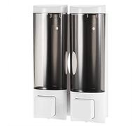 Taruor Doble Montaje en Pared, Transmisión Elegante, Cuerpo Transparente, Diseño de Seguridad, para Cocina, Baño, Elimina el Desorden de las Botellas de Ducha y di Adiós a las Sucias (Blanca)