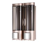 Taruor Doble Montaje en Pared, Transmisión Elegante, Cuerpo Transparente, Diseño de Seguridad, para Cocina, Baño, Elimina el Desorden de las Botellas de Ducha y di Adiós a las Sucias (champán dorado)