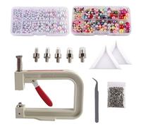 Taruor Máquinas Herramienta para Prensar Cuentas, Fáciles de Usar para Entusiastas del Bricolaje. 5 Cabezas Modelo Ropa Accesorios de Bricolaje