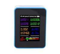 Taruor Monitor de Calidad del Aire 10 en 1, Probador Interior, Tecnología de Sensor Preciso, Detector Portátil CO2/COTVOCHCHO para el Hogar y la Oficina, Pantalla TFT 2,8" (Azul Blanco)