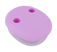 Taruor Recipiente para Refrigerios 2 en 1 que No Ensucia con Cubierta para los Dedos, a Prueba de Fugas, Portátil, Reutilizable, Fabricado con Plástico ABS y Silicona de Grado Ali (Púrpura)