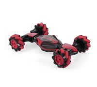 Taruor Reloj con Sensor de Gestos Coche RC para Niños, 2,4 GHz 4WD Coche Acrobático RC Deformable Coche Todoterreno con Luces Coloridas para Todo Terreno, Tiempo de Juego de 40 Minutos, (Red)