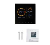 Taruor Termostato Inteligente Inalámbrico, Panel de Control de Calefacción por Suelo Radiante, Programable con Precisión Temperatura para Uso Doméstico (Negra)