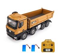 Taruor Vehículo de Construcción con Control Remoto, Camión Volquete de Juguete Resistente con Capacidad Carga 13 Libras e Iluminación para Edades 8 Años en Adelante (Amarillo #-2)