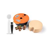 Tas-simo - Cápsulas reutilizables de 60 ml con 20 filtros de papel, cápsulas de café reutilizables compatibles con máquinas Bosch Tassimo, filtros de café, cápsulas de café recargables con código de