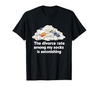Tasa de Divorcio Entre mis Calcetines Divertido Ingenioso Juego de Palabras Meme Humor Camiseta