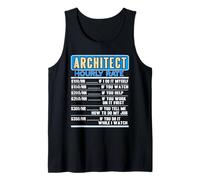 Tasa por Hora de un Arquitecto Retro Divertido Regalo de Arquitectura Camiseta sin Mangas