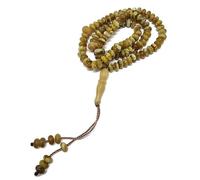 Tasbih 99 cuentas AMN-101 musulmán Zikr Rosario Misbaha con borlas decoradas Ramadán rezando Eid regalo, 8 mm., Plástico, No es una piedra preciosa