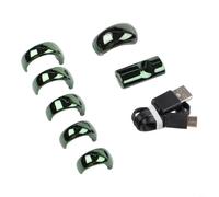Tasbih - Anillo inteligente ajustable para conteo Zikr con cinco recordatorios diarios, diseño impermeable IP68, capacidad de carga inalámbrica, pantalla LED y ajuste cómodo para musulmanes (verde)