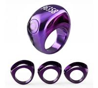 Tasbih - Anillo inteligente Zikr con pantalla LED contando hasta 99999, ajuste ajustable, 3 opciones de tamaño, 5 alertas de oración basadas en el tiempo (morado)