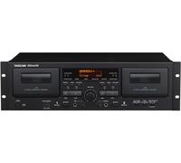 Tascam 202MKVII Cubierta de casete dual con salida USB, negro, 202MKVII