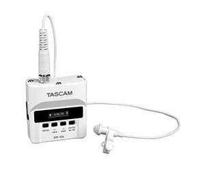 Tascam DR-10L/LW - Grabadora de Audio Digital con micrófono lavalier (Modelo DR-10LW), Color Blanco