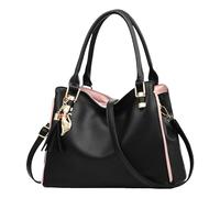 Tasche Handtasche Damen Habdtasche Shopper Tasche Schulhandtasche Taschen Woman Bag Große Schultertasche Leder Umhängetasche Schwarz für die Schule Hellblau Braun Optik Shopping Reise Klein Groß