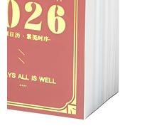 Taschenkalender 2026 - 4 x 5 cm Dickes Papier Abreißkalender | 2026 Kalender Mini Tagesplaner, Für Die Planung Von Zeitplänen Und Terminen Für Zuhause Büro Schule Reise Student Lehrer Und