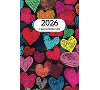 Taschenkalender 2026: Kleines Buch DIN A6, Ein Jahr von Januar 2026 bis Dezember 2026