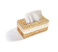 Taschentücher Box Spender Bast, Box für taschentücher Weiß,Sinxioer dekorativer handgewebter Papierhalter, Wunschseil Gesichts Taschentuch-Abdeckung für Haushalts/Hotel Taschentuchbox/The Car.