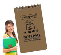 Taschnote impermeable Book-Allwetter- NotizBlock para escribir al aire libre | Bloc de notas robustas con unión en espiral, diario de campo resistente a la intemperie, bloc de notas tácticas imper