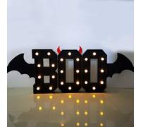 Tashace Decoraciones de Halloween: Marquesina con Letras iluminadas Boo, Letrero for Fiestas, luz LED, Marco precortado, Letras de Mosaico for Cocina, Mesa, Chimenea Fiesta en Interiores.(120cm/4FT)