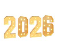 Tashace Marquesina Luminosa Gigante con números for decoración de graduación de 2025, letreros Decorativos con Letras LED y Luces cálidas for cumpleaños y Aniversarios.(2026,70CM/2.3FT)