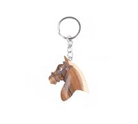 Tashuunka Geschenkartikel - Llavero en forma de cabeza de caballo de madera