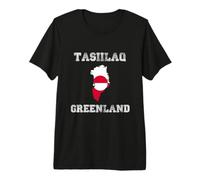 Tasiilaq Groenlandia Vintage Groenlandia Bandera Mapa Diseño Camiseta Premium