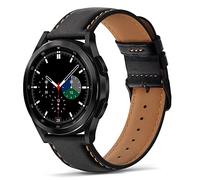 Tasikar 22mm Correas Compatible con Samsung Galaxy Watch 3 45mm/Galaxy Watch 46mm/Huawei GT 3/GT 2, Cuero Genuino Correa de Repuesto para Gear S3 Frontier, Negro