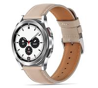 Tasikar 22mm Correas Compatible con Samsung Galaxy Watch 3 45mm/Galaxy Watch 46mm/Huawei GT 3/GT 2, Cuero Genuino Correa de Repuesto para Gear S3 Frontier, Amarillo-Estrella