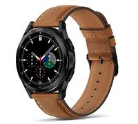 Tasikar 22mm Correas Compatible con Samsung Galaxy Watch 3 45mm/Galaxy Watch 46mm/Huawei GT 3/GT 2, Cuero Genuino Correa de Repuesto para Gear S3 Frontier, Marrón