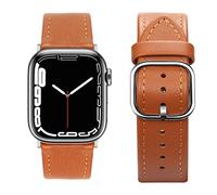 Tasikar Correas Compatible con Correa Apple Watch 49mm 45mm 44mm 42mm 41mm 40mm 38mm, Pulseras de Repuesto de Cuero Genuino Compatible para iWatch Ultra 9 8 7 6 5 4 3 2 1, SE (38/40/41mm, Marrón)