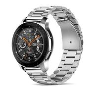 Tasikar Correas Compatibles con Samsung Galaxy Watch Ultra 47mm 7/6/5/4 Band/Watch 6 Classic 43mm 47mm/Watch 5 Pro Genuine Correa de Acero Inoxidable para Galaxy Watch 4 Classic/Watch 3, Plata