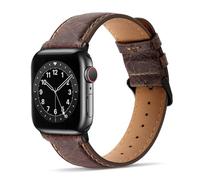 Tasikar Correas para Correa Apple Watch 42mm (Series 11/10) 41mm 40mm 38mm Diseño de Cuero Genuino Correa de Repuesto Compatible con iWatch SE Series 11 10 9 8 7 6 5 4 3, Marron Oscuro