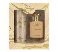 Taskeen caramel cascade eau de parfum 100ml + deodorant spray 200ml