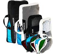 Taskin Cubos de embalaje de compresión | Compartimentos separados limpios y sucios con separador flexible | Cremalleras YKK | Juego de 6 (2XL + 2L + 2M)