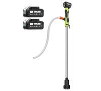 TaskStar Bomba Sumergible Inalámbrica para Barriles de Agua, 2 Baterías 4000mAh 21V, Caudal 2725 L/h, Altura 10m, Ideal para Piscina/Jardín/Estanque/Autocaravana/Barco