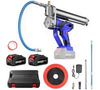 TaskStar Engrasadora Batería, [2025 Actualización Potente] Engrasadora Eléctrica de 21 V con Mangueras de 12000 PSI, Gatillo de Velocidad Variable, Pistolas de Engrase con 2X 4000mAh Baterías y Carga