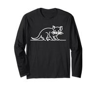 Tasmanian Devil Marsupial Line Art Mamífero Arte Zoólogo Manga Larga