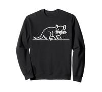 Tasmanian Devil Marsupial Line Art Mamífero Arte Zoólogo Sudadera