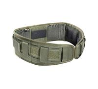 Tasmanian Tiger TT Belt Padding M&P - Acolchado plano antideslizante con corte láser Molle para servicio y cinturón de uso, color oliva, L (100 cm)