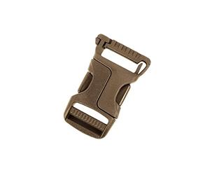 Tasmanian Tiger TT SR25 Safety Herma QA Hebilla de repuesto para correas de 25 mm de mochila, bolso, cinturón, chaleco, Coyote Brown