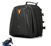 Tasofac Bolsa trasera impermeable para motocicleta, 20 L-28 L, ampliable, con correas de montaje y correa, carcasa rígida ABS + EVA, carcasa rígida antideslizante para casco