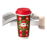 Tasse À Café - Tasses À Café De Noël De 580 Ml, Verres En Céramique Réutilisables Pour Les Fêtes De Fin D'année, Tasses À Boissons Chaudes/froides Avec Couvercles, Tasse À Caffé De Voyage | Pour Les
