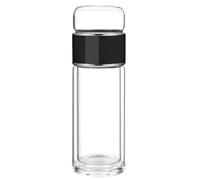 Tasse à Thé En Verre Borosilicate - Bouteille De Thé Infusé En Verre, Infuseur Thés Bouteille Double Paroi | Tasse à Theé De Voyage à Double Paroi Avec Filtre Acier Inoxydable, Bouteil