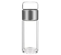 Tasse à Thé En Verre Borosilicate - Bouteille De Thé Infusé En Verre, Infuseur Thés Bouteille Double Paroi | Tasse à Theé De Voyage à Double Paroi Avec Filtre Acier Inoxydable, Bouteil
