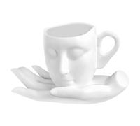 Tasse De Café En Visage Humain 3D - Esculpido 260 ml Ensemble De Tasse De Thé Et De Soucoupe En Céramique 260 ml, Tasse D'expression Faciale, Tasse Personnalisée Pour Le Thé, Café, Lait, Eau, Ma